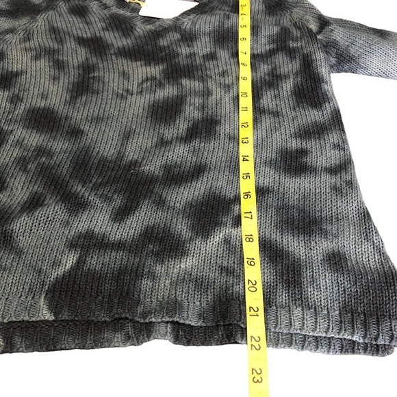 River Hand Dyed Cotton blend Sweater Small Navy V-neck NWT - Picture 5 of 10